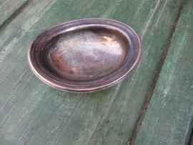 Oud brocante verzilverd schaaltje