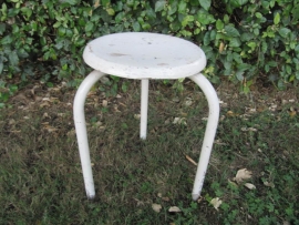 Old French metal stool