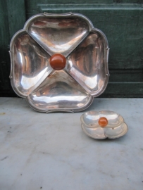 Klein brocante 4-vaks schaaltje