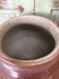 Antieke Franse grote aardewerk pot