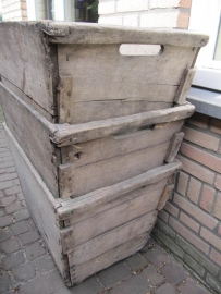 Antique French big grape picking crate from the Champagne region