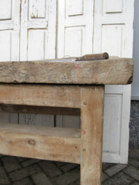 Antiek houten (slagers)hakblok