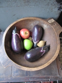 Hungarian antique wooden dough bowl