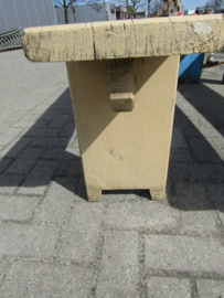 Old wooden bench, beige