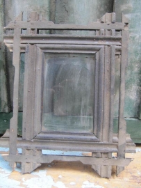 Oude fotolijstjes met glas