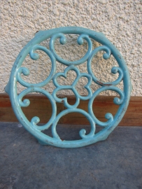 Frans gietijzeren blauw/groen treefje