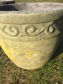 Set brocante betonnen bloempotten