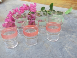 French brocante glasses
