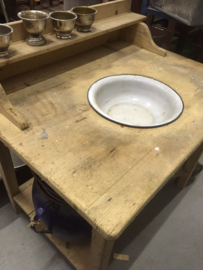 Brocante grenen wastafel
