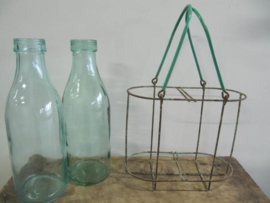Old bottle rack for 2 bottles