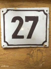 Enamal number plates