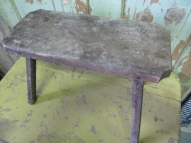 Brocante wooden stool