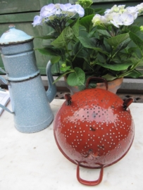 Oude brocante Franse emaille vergiet