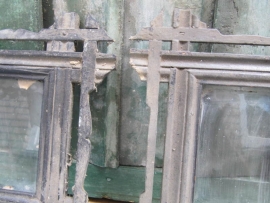 Oude fotolijstjes met glas