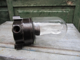 Brocante stallamp met bakkelite voet