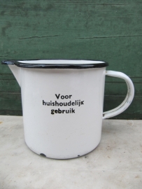 Brocante white enamel liter size