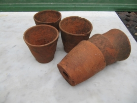 Old Antique teracotta garden pots hand-formed by 10 pieces