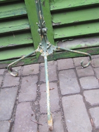 Very nice old wrought iron green table