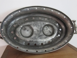 Oval silver rechaud