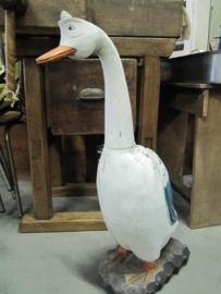 Brocante zwaan van hout