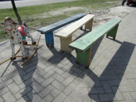 Old wooden bench, green