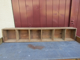 Brocante houten 6 vaks bak