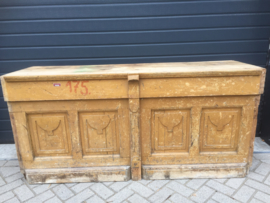 Antieke houten toonbank