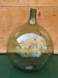 Antique French beautiful green yeast bottle 20 liters