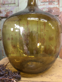 Old glass bottle of 50 liters colour amber