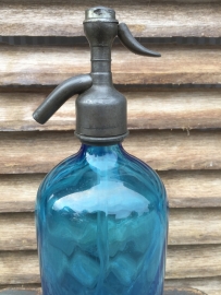 Oude Franse felblauwe siphon