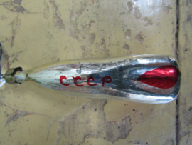 Oude kerstboomdecoratie raket