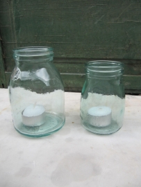 Very old yogurt pot glass