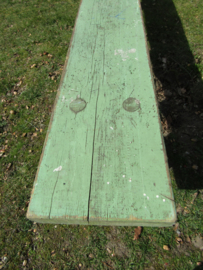 Old wooden bench, green