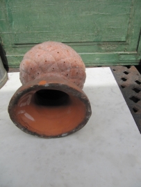 Hele oude Franse terracotta tuin ornamenten set van 2 stuks