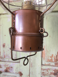 Old copper oil lamp