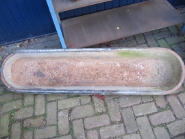 French brocante metal bucket or trough