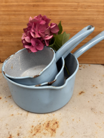 Brocante set van 3 pannetjes