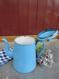Brocante emaille koffiepot