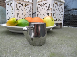 Brocante RVS koffiemelkkannetje
