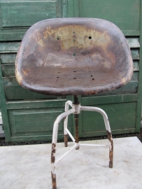 Old metal adjustable bucket seat