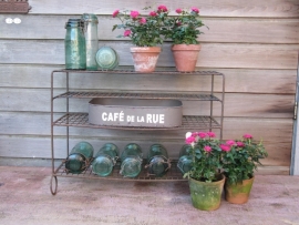 Brocante metalen Franse gebaks etagére