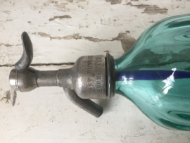 Antieke spuitfles facet groen/blauw