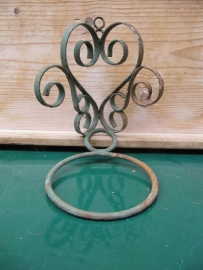 Nice French wrought iron flower pot rack for the corner.