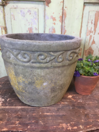 Set brocante betonnen bloempotten
