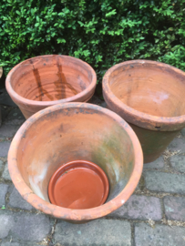 Grote antieke terracotta potten, set van 5