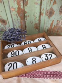 Enamel oval number plates