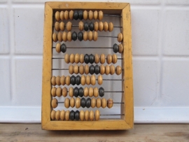 Antieke houten telraam/abacus middel
