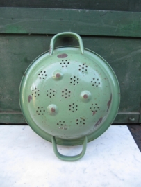 Emaille groene vergiet