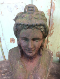 Brocant cast iron image of woman