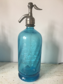 Old seltzer bottle with inscription